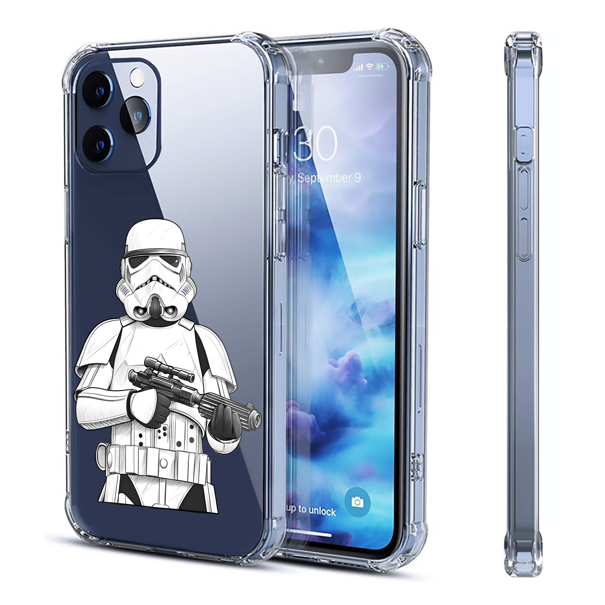 （画像用） スター・ウォーズ Star Wars 【iPhone 12シリーズ対応】透明スマホケース（クリアソフトケース）